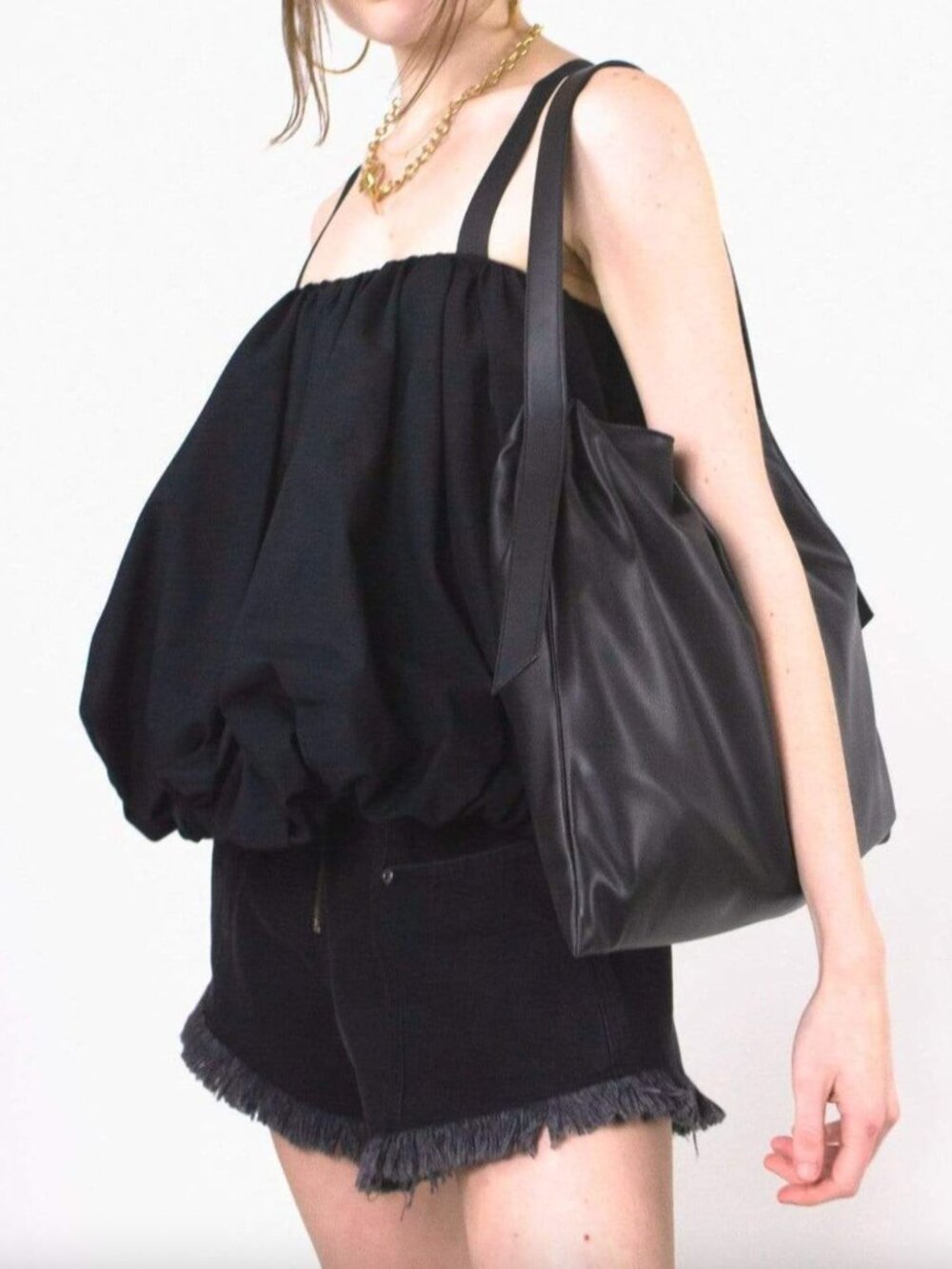 $285 sea Black Denim Fray Edge Phillipa Cotton Short size 4